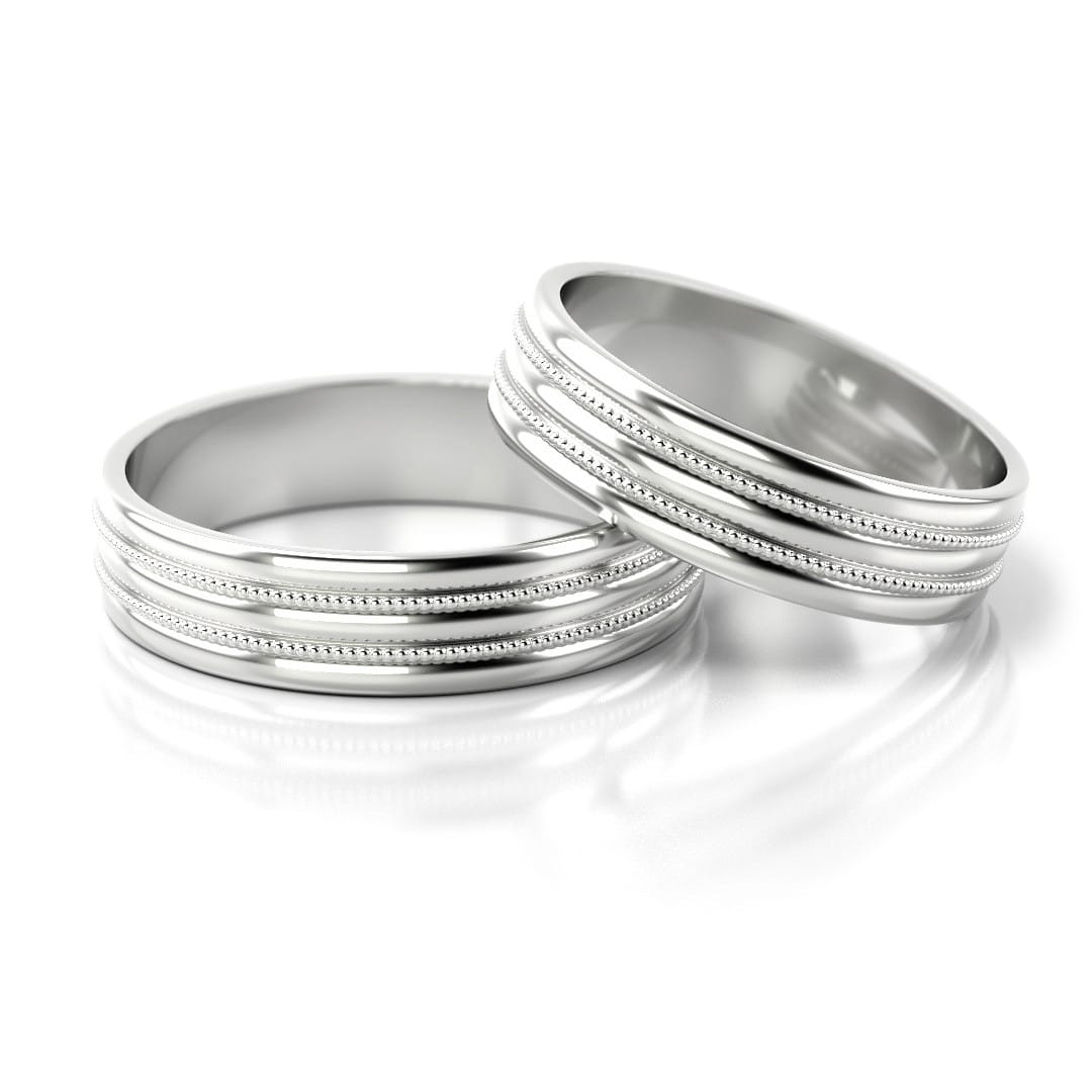 Obrączki ślubne z białego złota model ST-191 - GESELLE Jubiler